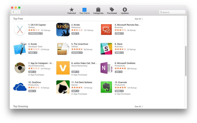 What does Apple's App Store show about Microsoft and other tools