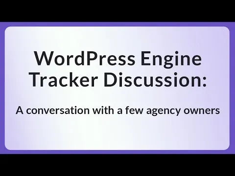 WordPress Engine Tracker Discussion